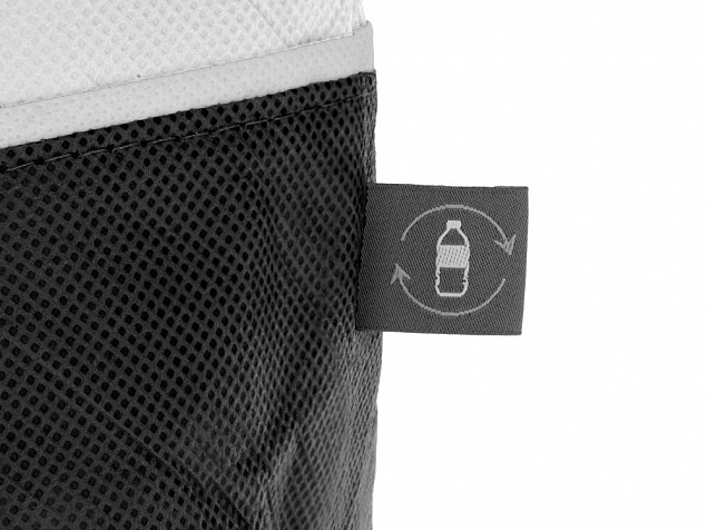 Сумка-холодильник Reviver с длинными ручками из нетканого переработанного материала RPET, белый/черный с логотипом в Екатеринбурге заказать по выгодной цене в кибермаркете AvroraStore