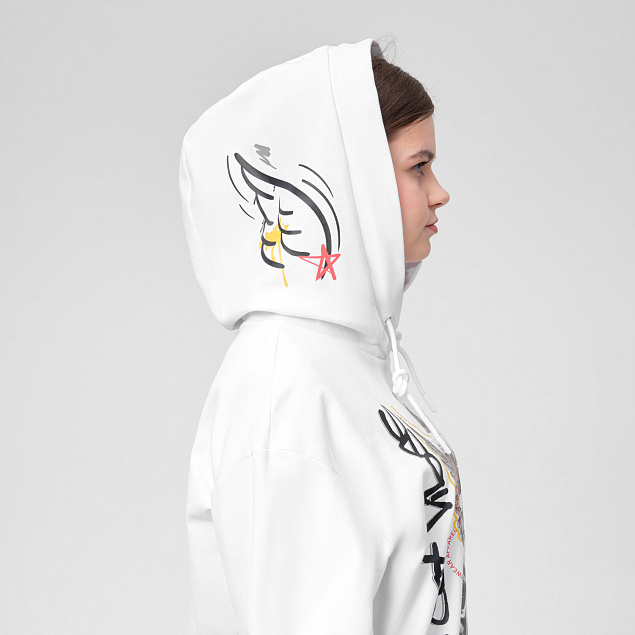 Худи с капюшоном  ALEX , белый, размер XXL с логотипом в Екатеринбурге заказать по выгодной цене в кибермаркете AvroraStore