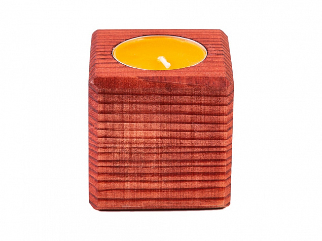 Свеча в декоративном подсвечнике Апельсин с логотипом в Екатеринбурге заказать по выгодной цене в кибермаркете AvroraStore