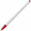 Ручка шариковая Tick, белая с красным с логотипом в Екатеринбурге заказать по выгодной цене в кибермаркете AvroraStore