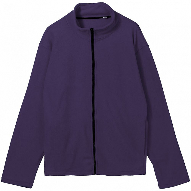 Куртка флисовая унисекс Manakin, фиолетовая с логотипом в Екатеринбурге заказать по выгодной цене в кибермаркете AvroraStore