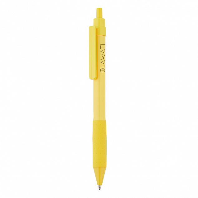 Ручка X2, желтый с логотипом в Екатеринбурге заказать по выгодной цене в кибермаркете AvroraStore