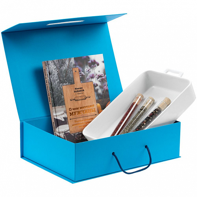 Коробка Case, подарочная, голубая с логотипом в Екатеринбурге заказать по выгодной цене в кибермаркете AvroraStore
