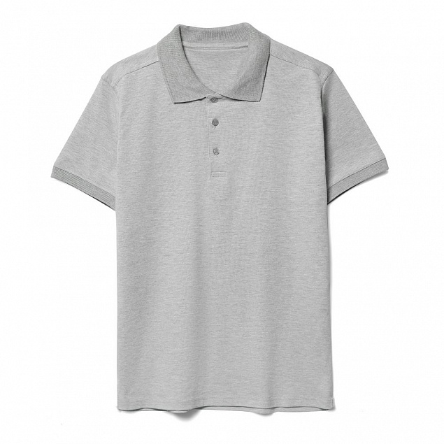 Рубашка поло мужская Virma Stretch, серый меланж с логотипом в Екатеринбурге заказать по выгодной цене в кибермаркете AvroraStore