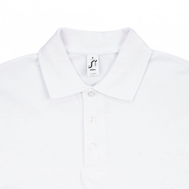 Рубашка поло мужская SPRING 210, белая с логотипом в Екатеринбурге заказать по выгодной цене в кибермаркете AvroraStore
