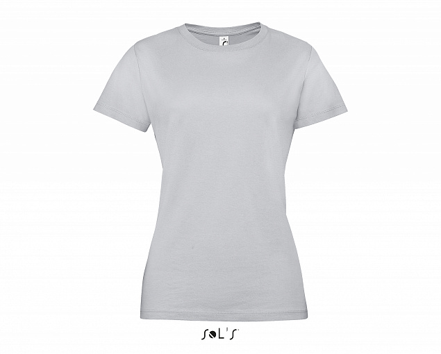 Фуфайка (футболка) REGENT женская,Чистый серый XXL с логотипом в Екатеринбурге заказать по выгодной цене в кибермаркете AvroraStore