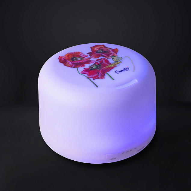 Увлажнитель-ароматизатор воздуха с подсветкой, Aero, 500 ml, белый с логотипом в Екатеринбурге заказать по выгодной цене в кибермаркете AvroraStore