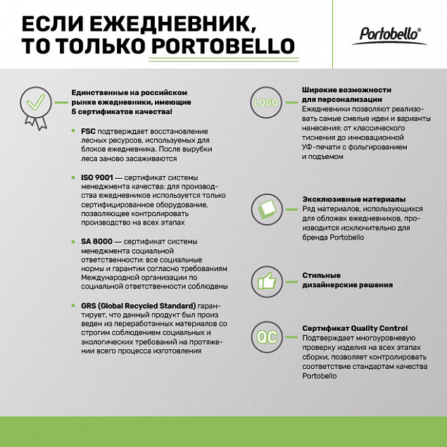 Ежедневник Portobello Trend, Spark, недатированный, черный с логотипом в Екатеринбурге заказать по выгодной цене в кибермаркете AvroraStore