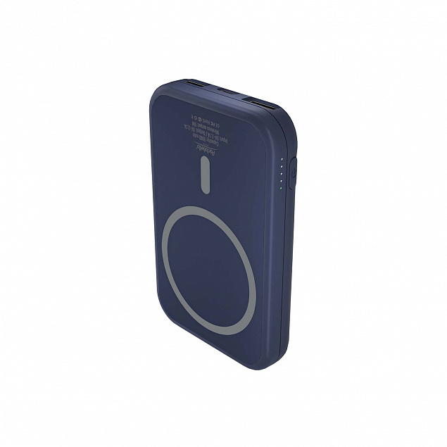 Внешний аккумулятор, Ultima Wireless Magnetic, 5000 mah, синий с логотипом в Екатеринбурге заказать по выгодной цене в кибермаркете AvroraStore