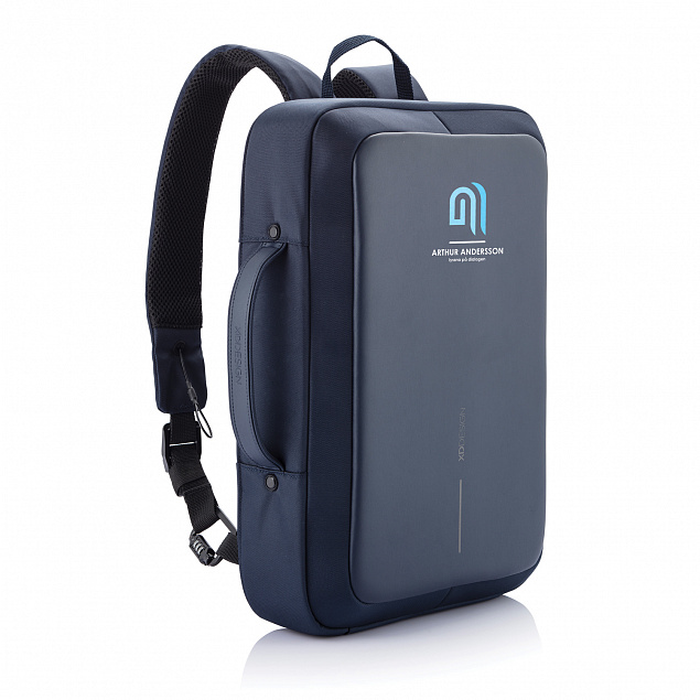 Сумка-рюкзак Bobby Bizz с защитой от карманников, синий с логотипом в Екатеринбурге заказать по выгодной цене в кибермаркете AvroraStore