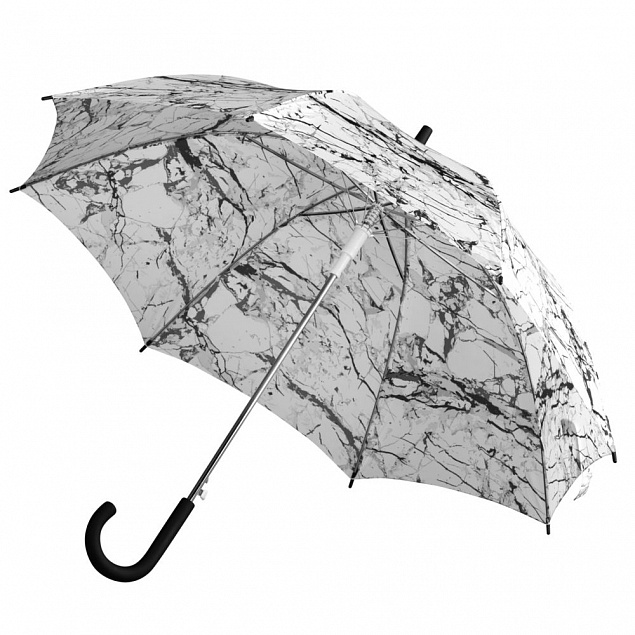 Зонт-трость Marble с логотипом в Екатеринбурге заказать по выгодной цене в кибермаркете AvroraStore