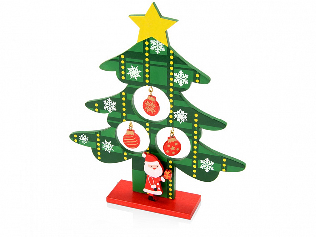 Декоративная елочка c игрушками и Дедом Морозом с логотипом в Екатеринбурге заказать по выгодной цене в кибермаркете AvroraStore