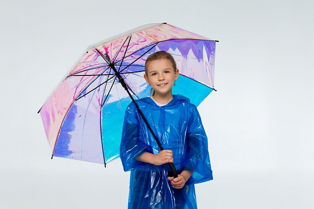 Дождевик-плащ детский BrightWay Kids, синий с логотипом в Екатеринбурге заказать по выгодной цене в кибермаркете AvroraStore
