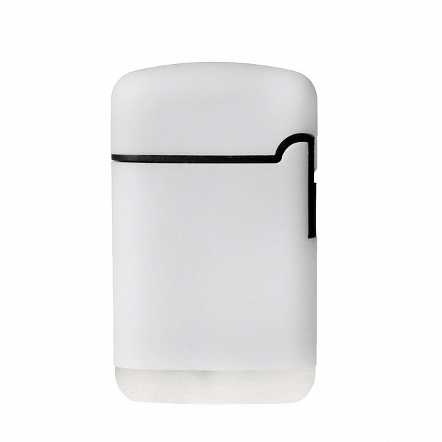 Зажигалка Zenga, турбо, многоразовая, белая с логотипом в Екатеринбурге заказать по выгодной цене в кибермаркете AvroraStore