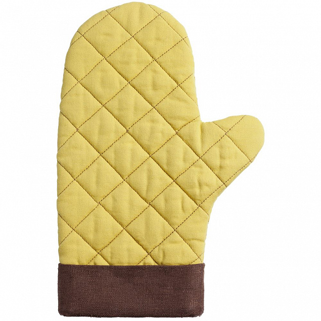 Прихватка-рукавица Keep Palms, горчичная с логотипом в Екатеринбурге заказать по выгодной цене в кибермаркете AvroraStore
