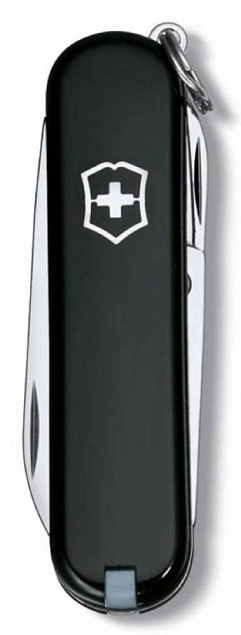 Нож-брелок Classic 58 с отверткой, черный с логотипом в Екатеринбурге заказать по выгодной цене в кибермаркете AvroraStore