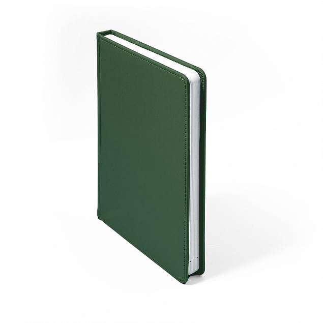 Ежедневник недатированный Campbell, А5,  темно-зеленый, белый блок с логотипом в Екатеринбурге заказать по выгодной цене в кибермаркете AvroraStore