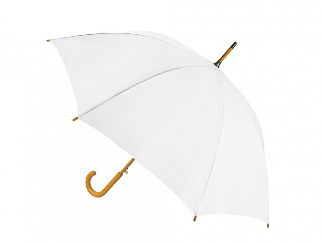 Зонт-трость Радуга, белый с логотипом в Екатеринбурге заказать по выгодной цене в кибермаркете AvroraStore