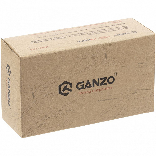 Мультитул Ganzo G202, черный с логотипом в Екатеринбурге заказать по выгодной цене в кибермаркете AvroraStore