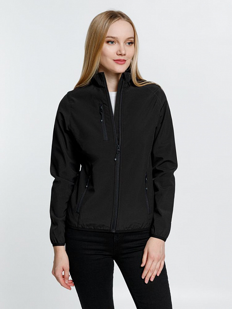 Куртка женская Radian Women, черная с логотипом в Екатеринбурге заказать по выгодной цене в кибермаркете AvroraStore