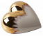 Фарфоровое сердце Gold Rain с логотипом в Екатеринбурге заказать по выгодной цене в кибермаркете AvroraStore