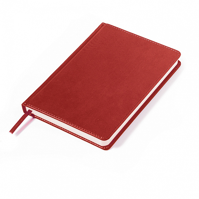 Ежедневник недатированный Campbell, А5,  красный, белый блок с логотипом в Екатеринбурге заказать по выгодной цене в кибермаркете AvroraStore