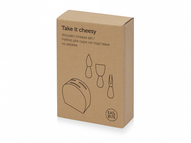 Набор из ножей для сыра на подставке Take it cheesy с логотипом в Екатеринбурге заказать по выгодной цене в кибермаркете AvroraStore