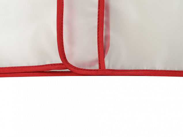 Дождевик Providence, прозрачный/красный с чехлом с логотипом в Екатеринбурге заказать по выгодной цене в кибермаркете AvroraStore