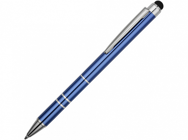 Ручка-стилус шариковая Charleston, синий, черные чернила с логотипом в Екатеринбурге заказать по выгодной цене в кибермаркете AvroraStore