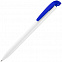 Ручка шариковая Favorite, белая с синим с логотипом в Екатеринбурге заказать по выгодной цене в кибермаркете AvroraStore