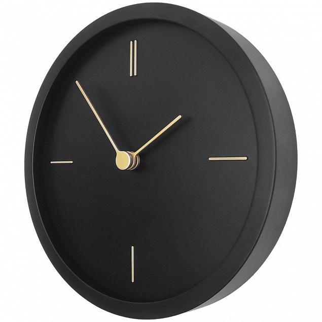 Часы настенные Bronco Thelma, черные с логотипом в Екатеринбурге заказать по выгодной цене в кибермаркете AvroraStore