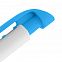 Ручка шариковая Favorite, белая с голубым с логотипом в Екатеринбурге заказать по выгодной цене в кибермаркете AvroraStore