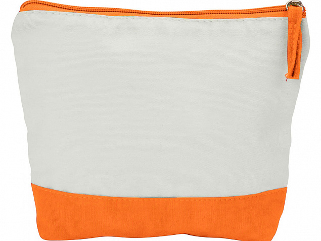 Косметичка хлопковая Cotton, оранжевый с логотипом в Екатеринбурге заказать по выгодной цене в кибермаркете AvroraStore