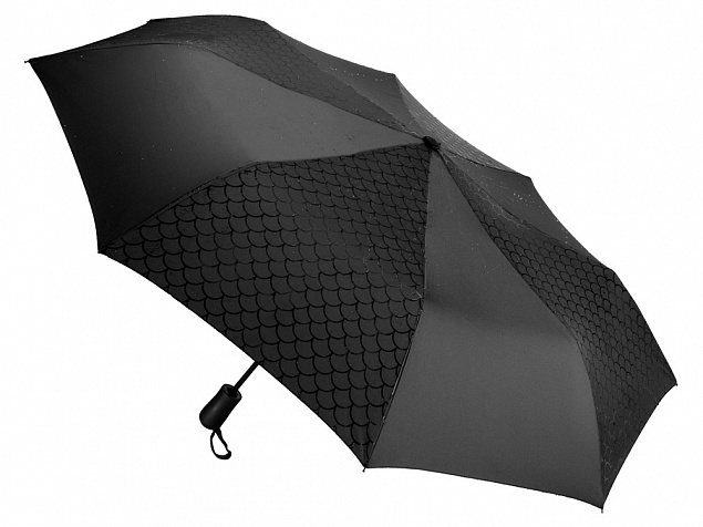 Зонт-полуавтомат складной Marvy с проявляющимся рисунком, черный с логотипом в Екатеринбурге заказать по выгодной цене в кибермаркете AvroraStore