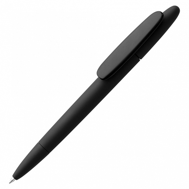 Ручка шариковая Prodir DS5 TRR-P Soft Touch, черная с логотипом в Екатеринбурге заказать по выгодной цене в кибермаркете AvroraStore