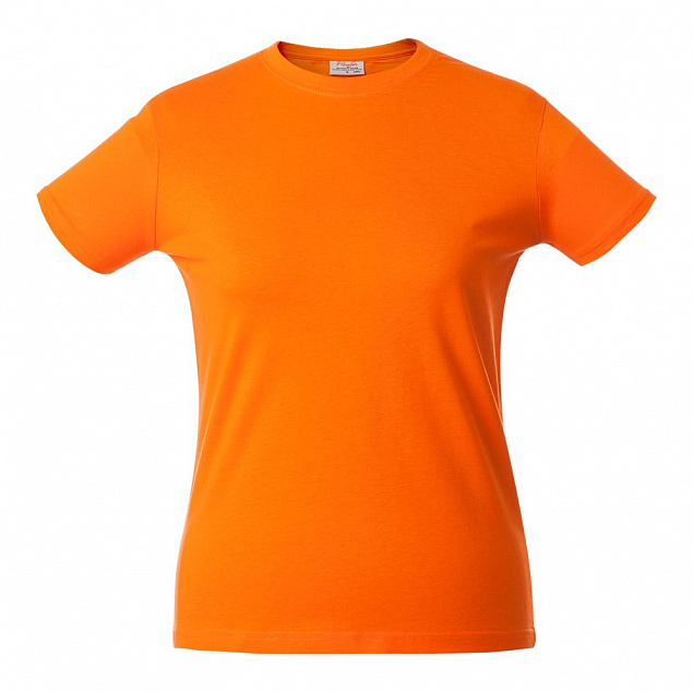 Футболка женская HEAVY LADY, оранжевая с логотипом в Екатеринбурге заказать по выгодной цене в кибермаркете AvroraStore