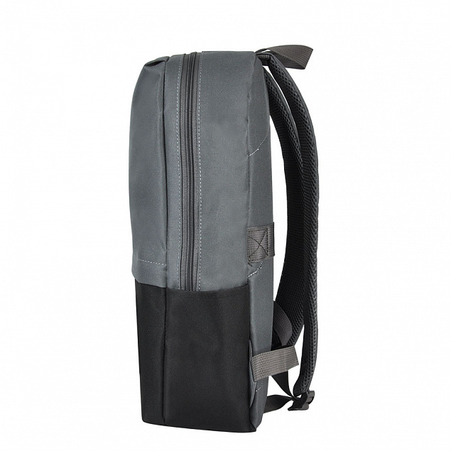 Рюкзак Eclat, серый/чёрный, 43 x 31 x 10 см, 100% полиэстер 600D с логотипом в Екатеринбурге заказать по выгодной цене в кибермаркете AvroraStore