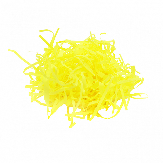 Наполнитель - стружка бумажная 4мм желтый неон 50 г. с логотипом в Екатеринбурге заказать по выгодной цене в кибермаркете AvroraStore