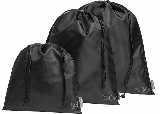 Дорожный набор сумок Stora, черный с логотипом в Екатеринбурге заказать по выгодной цене в кибермаркете AvroraStore