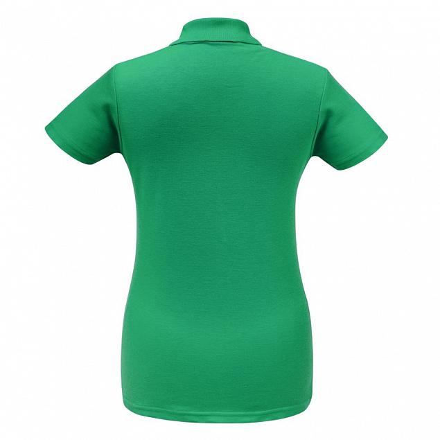Рубашка поло женская ID.001 зеленая с логотипом в Екатеринбурге заказать по выгодной цене в кибермаркете AvroraStore