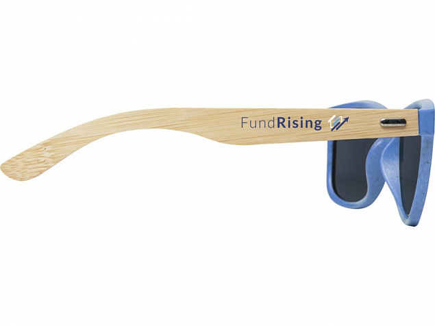 Sun Ray очки с бамбуковой оправой, process blue с логотипом в Екатеринбурге заказать по выгодной цене в кибермаркете AvroraStore