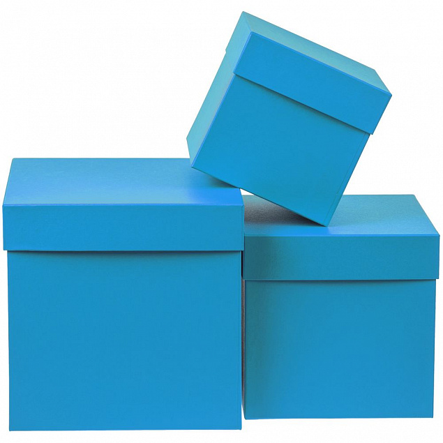 Коробка Cube S, голубая с логотипом в Екатеринбурге заказать по выгодной цене в кибермаркете AvroraStore