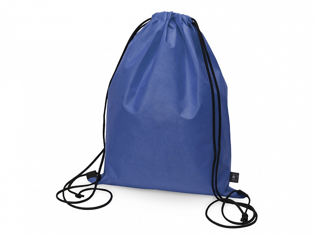Рюкзак-мешок Reviver из нетканого переработанного материала RPET, синий с логотипом в Екатеринбурге заказать по выгодной цене в кибермаркете AvroraStore