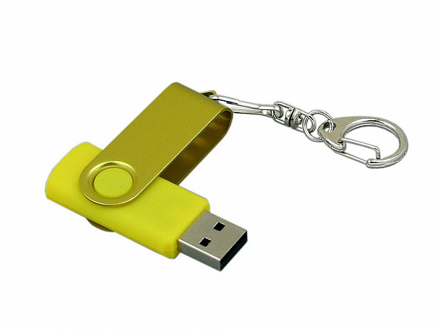 USB 2.0- флешка промо на 8 Гб с поворотным механизмом и однотонным металлическим клипом с логотипом в Екатеринбурге заказать по выгодной цене в кибермаркете AvroraStore