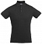 Рубашка поло стретч мужская EAGLE, черная с логотипом в Екатеринбурге заказать по выгодной цене в кибермаркете AvroraStore