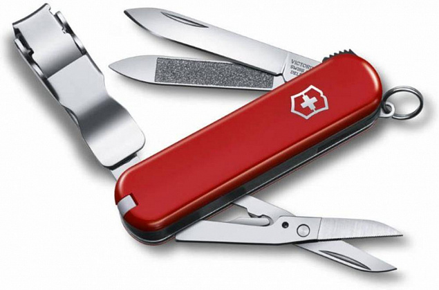 Нож-брелок Nail Clip 580, красный с логотипом в Екатеринбурге заказать по выгодной цене в кибермаркете AvroraStore
