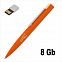 Ручка шариковая "Callisto"с флеш-картой на 8GB, оранжевый, покрытие soft touch с логотипом в Екатеринбурге заказать по выгодной цене в кибермаркете AvroraStore
