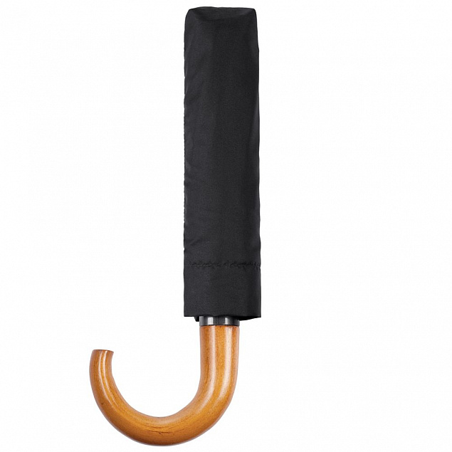 Складной зонт Unit Classic, черный с логотипом в Екатеринбурге заказать по выгодной цене в кибермаркете AvroraStore