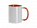 Кружка для сублимации, 330 мл, d=82 мм, стандарт А, белая, красная внутри, красная ручка с логотипом в Екатеринбурге заказать по выгодной цене в кибермаркете AvroraStore
