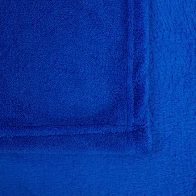 Плед Plush, синий с логотипом в Екатеринбурге заказать по выгодной цене в кибермаркете AvroraStore